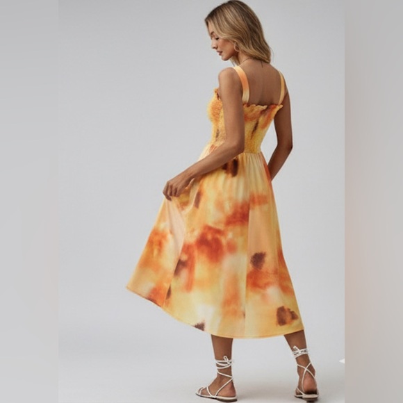 Tie Dye Shirred Cami Dress - Picture 3 of 8